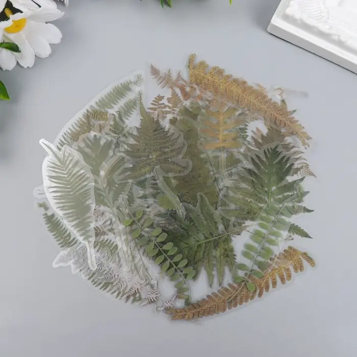 Наклейки для творчества "Пальмовые листья" набор 40 шт 12х9 см Наклейки для творчества "Пальмовые листья" набор 40 шт 12х9 см