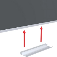 Доска магнитно-меловая 100х150см Attache черная в алюмин. профиле