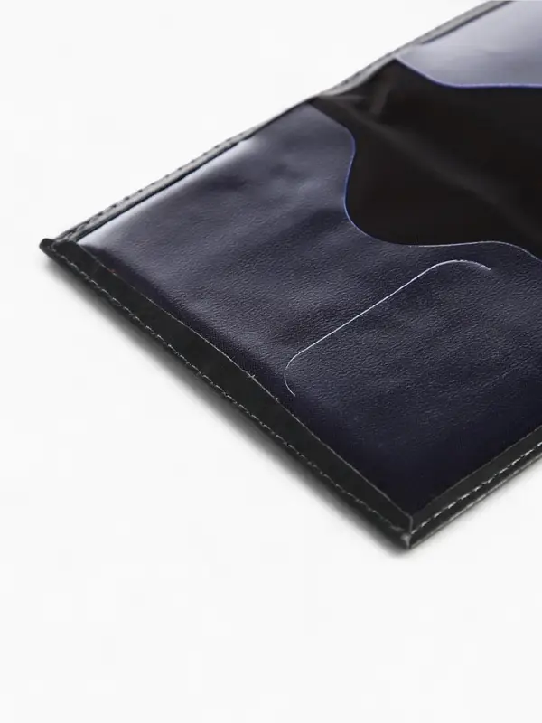 Обложка для паспорта, герб 3D, искусственная кожа, серая