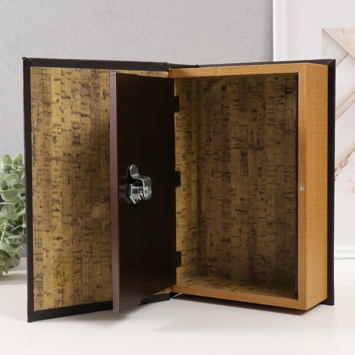 Сейф-книга дерево кожзам Сейф-книга дерево кожзам "Китайский дракон" тиснение, под металл, золото 27х18х7 см