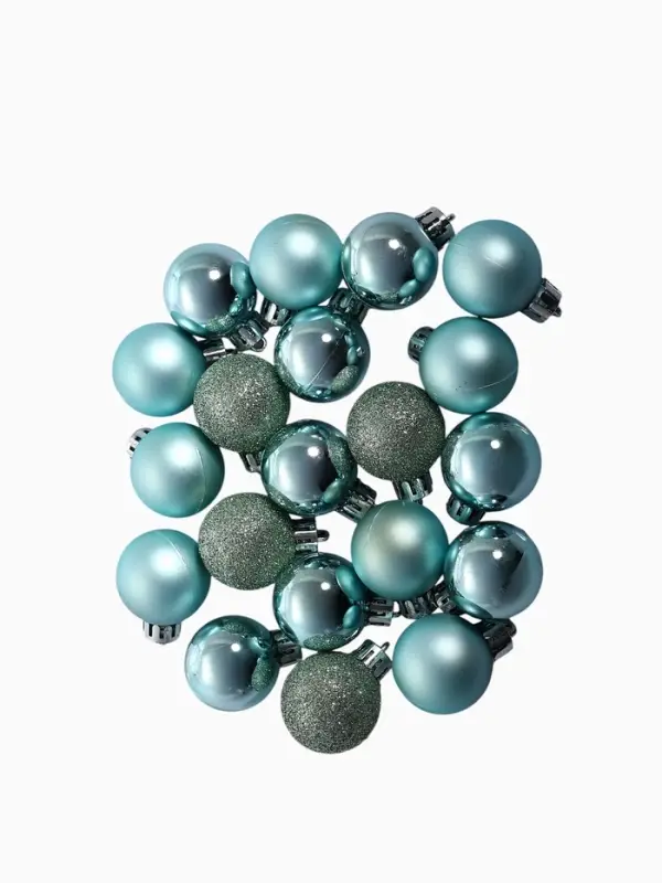 Ёлочные игрушки &laquo;Николь блеск&raquo;, шары новогодние, d=3 см, набор 20 шт., зелёный