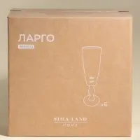 Бокалы для шампанского SL Home &laquo;Ларго&raquo;, 160 мл, 6.7&times;20 см, набор 6 шт., стекло, прозрачные