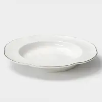 Тарелка глубокая WY Empire, 290 мл, d=23 см, фарфор, белая