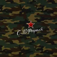 Бумага упаковочная глянцевая «С 23 февраля», 70 х 100 см