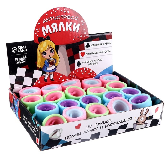 Антистресс сквиш мялка «Белка», цвета МИКС, в шоубоксе Антистресс сквиш мялка «Белка», цвета МИКС, в шоубоксе