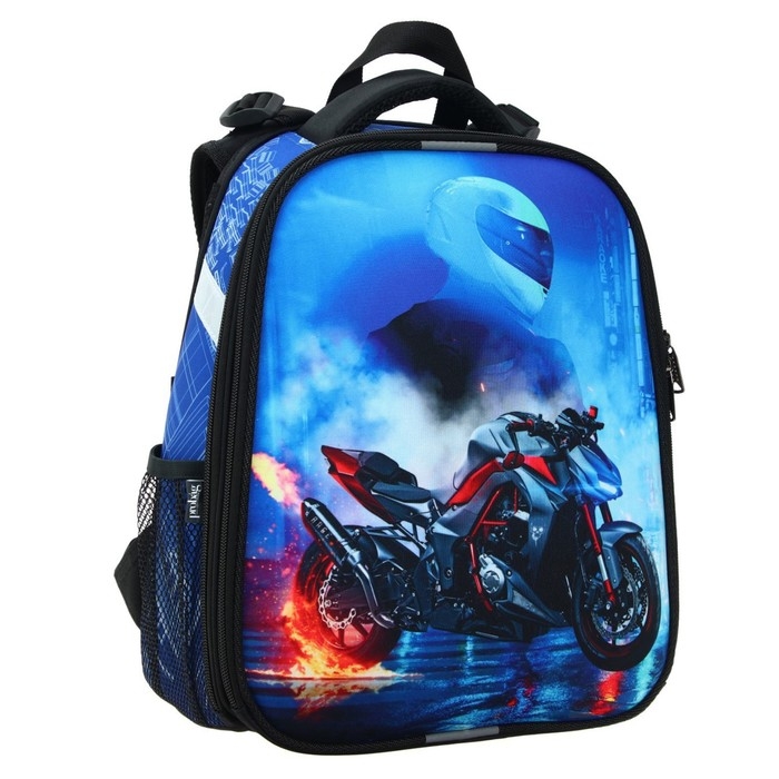 Рюкзак каркасный 38 х 30 х 16 см, эргономичная спинка, Calligrata Probag Рюкзак каркасный 38 х 30 х 16 см, эргономичная спинка, Calligrata Probag "Мото" (школьный, с ситемой роста)