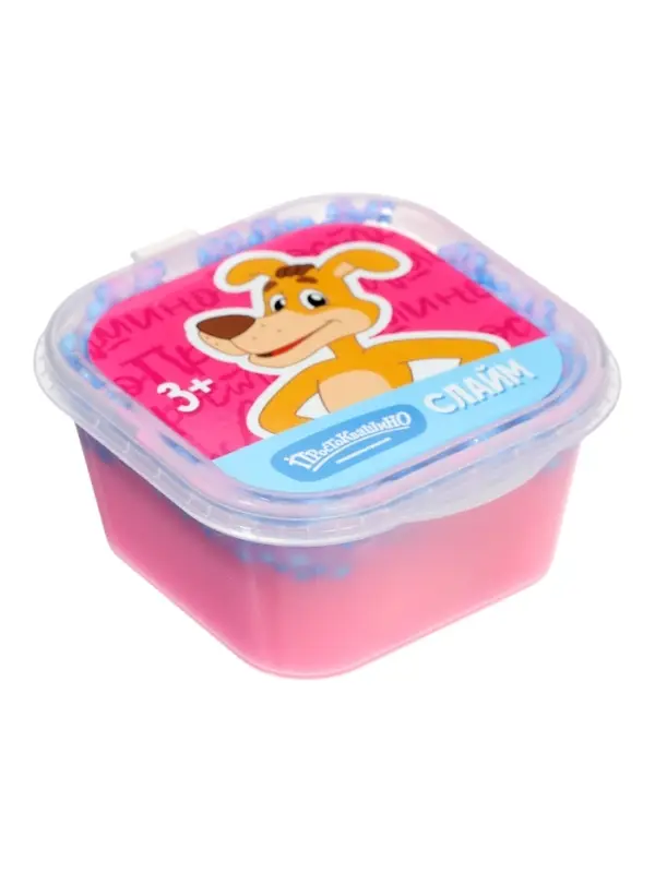 Слайм "Простоквашино", розовый, 60 г. Slime HERO SLM335