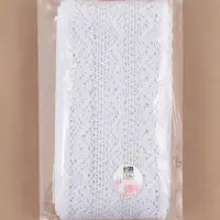 Кружево вязаное, 115 мм &times; 10 &plusmn; 1 м, цвет белый