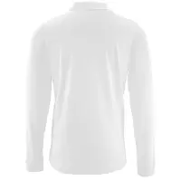 Рубашка поло мужская с длинным рукавом Perfect LSL Men белая, размер 3XL