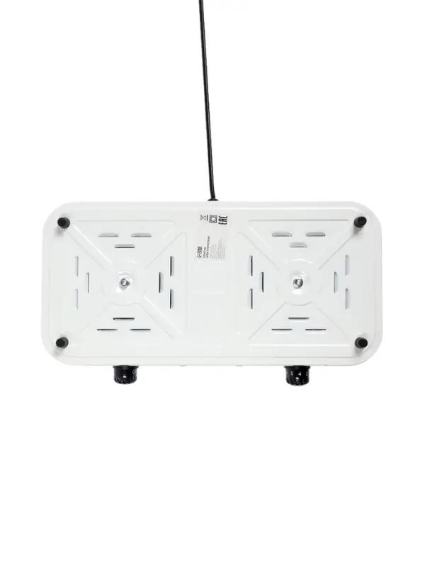 Плитка электрическая LHP-005, 2 конфорки, 2000 Вт, нагреватель диск, белая