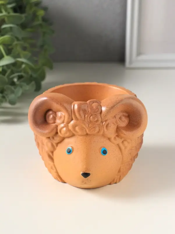 Подставка для мелочей &laquo;Баран&raquo;, 10.5&times;9.5 см, коричневая