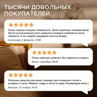 Средство чистящее для уборки дома, любых поверхностей и текстиля, гипоаллергенное, универсальное, 0.5 л