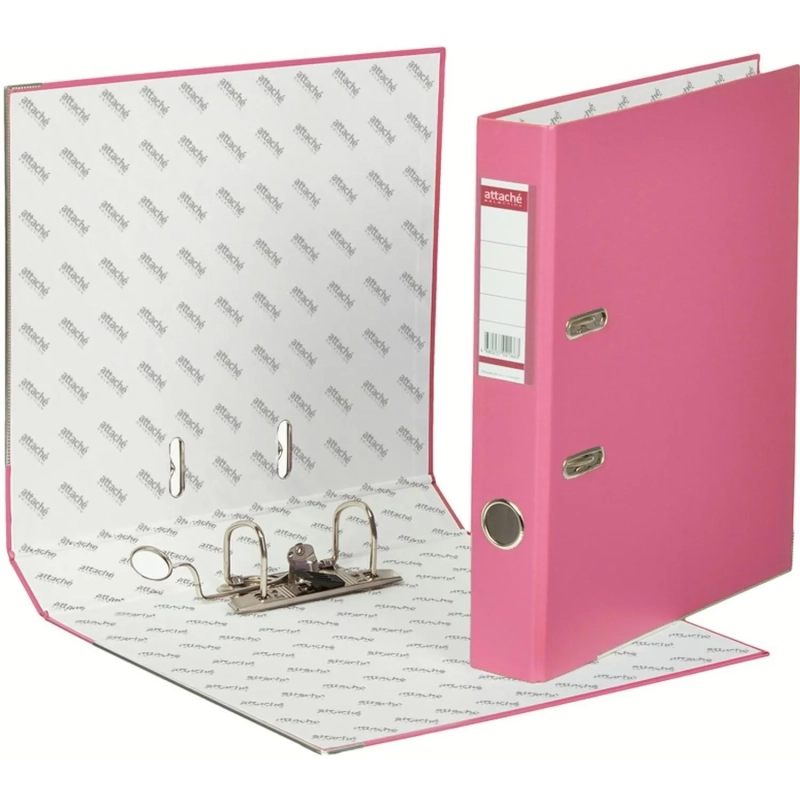 Папка-регистратор ECONOMY PLUS, 50мм, фуксия, ПБП1, карм.кор.,мет.уг