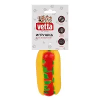 VETTA Игрушка для домашних животных, ПВХ, 12х6 см, хот-дог