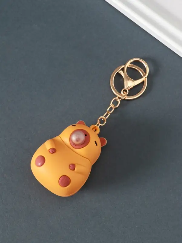 Брелок для ключей на кольце с карабином «Капибара - антистресс», надувает пузырь, резина, 5×4.7×6.5 см Брелок для ключей на кольце с карабином «Капибара - антистресс», надувает пузырь, резина, 5×4.7×6.5 см