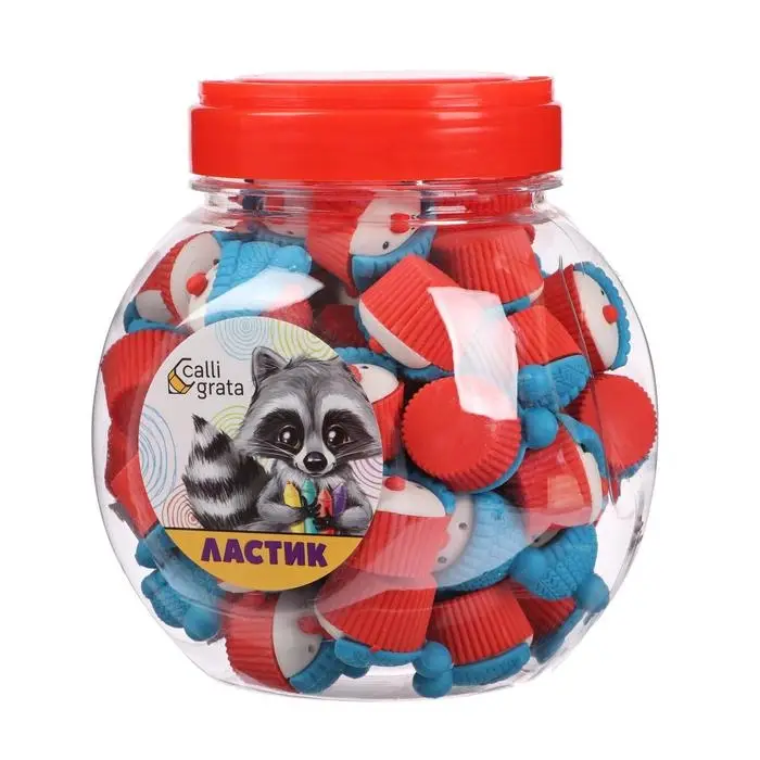 Ластик фигурный Calligrata Ластик фигурный Calligrata "Снеговик", МИКС