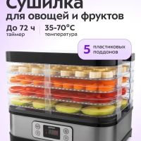 Сушилка для овощей и фруктов КТ-1903 - 250 Вт Сушилка для овощей и фруктов КТ-1903 - 250 Вт