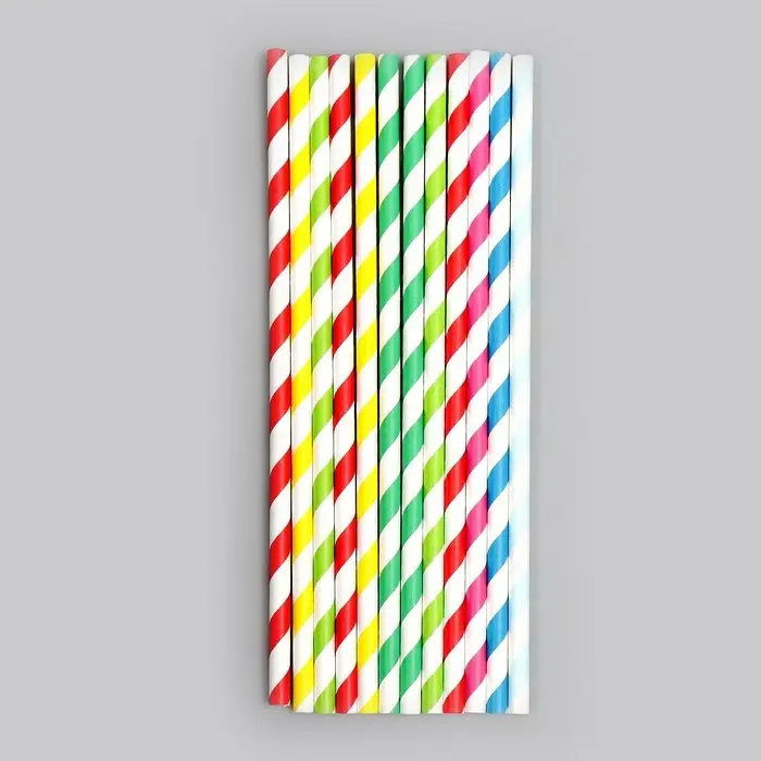 Трубочки для коктейля «Спираль», набор 12 шт., цвет МИКС Трубочки для коктейля «Спираль», набор 12 шт., цвет МИКС