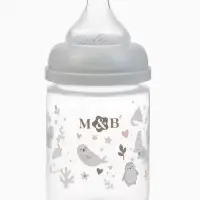 Бутылочка для кормления M&B, ШГ &Oslash;50 мм, +0мес., 180 мл., набор 2 шт. в кор.