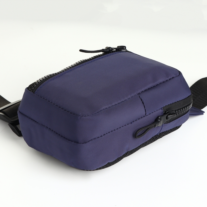 Сумка-слинг из текстиля, цвет синий