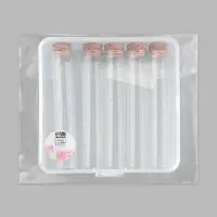 Набор баночек для хранения бисера, d=2.2&times;12 см, 36 мл, 5 шт., в контейнере, 13.5&times;13.5&times;3.5 см