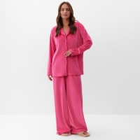 Костюм женский (рубашка и брюки) KAFTAN Plushy р. 44-46, фуксия
