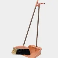 Щётка для пола: совок 24&times;25&times;81 см, щётка 24 см, персиковая