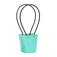 Сумка для цветов Мятная влагостойкая, 12&times;12 - 8&times;8 - 12.5 см