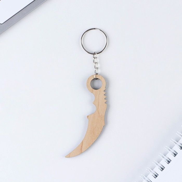 Брелок для ключей деревянный «Керамбит», красный, 3 х 8 см Брелок для ключей деревянный «Керамбит», красный, 3 х 8 см