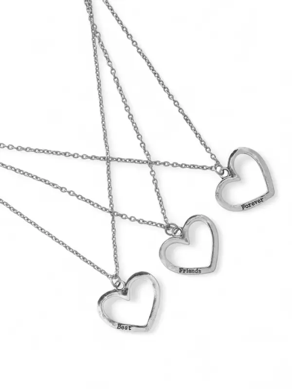 Кулоны парные &laquo;Троица&raquo;, 45 см, цвет серебро