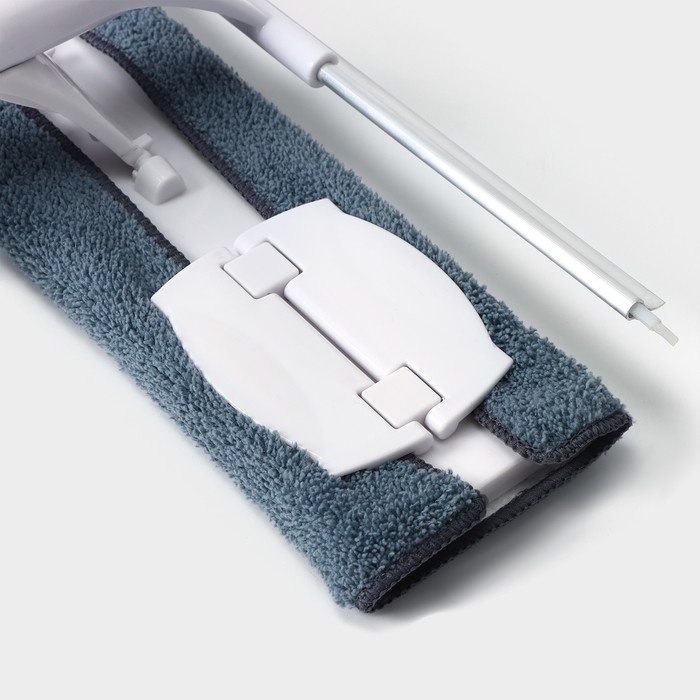 Окномойка бабочка Raccoon, стальная телескопическая ручка, микрофибра, поворот на 180°, 40×10×118(150) см