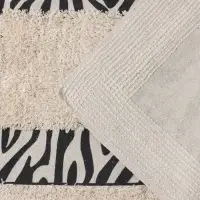 Коврик для дома Доляна &laquo;Зебра&raquo;, 50&times;80 см, молочный