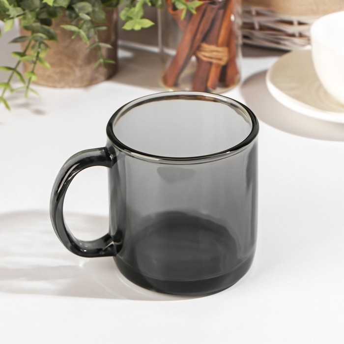 Кружка стеклянная Basiliko. Lava Grey, 420 мл, цвет серый Кружка стеклянная Basiliko. Lava Grey, 420 мл, цвет серый