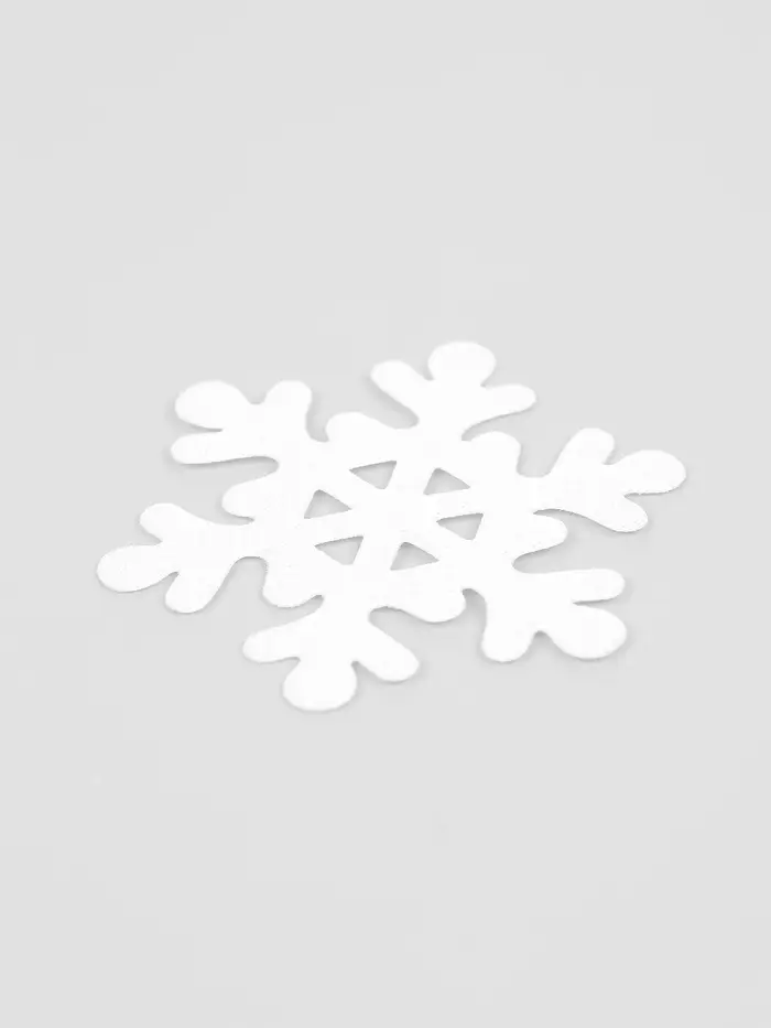 Снежинка "Мерцание", 6.5 см, цвет белый (набор 6 шт) Снежинка "Мерцание", 6.5 см, цвет белый (набор 6 шт)