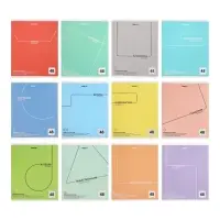 Комплект 12 предметных тетрадей 48 листов, справочная информация, 60гр, Пастель