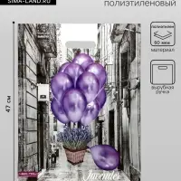 Пакет &laquo;Воздушные шары&raquo;, полиэтиленовый с вырубной ручкой, 38&times;47 см, 60 мкм
