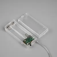 Гирлянда &laquo;Нить&raquo; 2 м, роса с насадками &laquo;Снежная ёлочка&raquo;, IP20, серебристая нить, 20 LED, 2 режима, от батареек АА&times;2, свечение тёплое белое