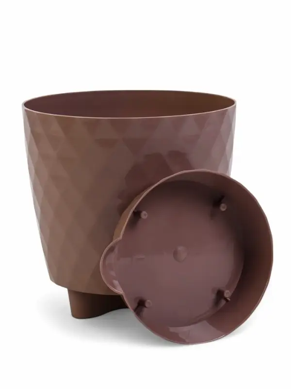 Кашпо с прикорневым поливом Кашпо с прикорневым поливом "Румба" 1,5 л, D14 см, h-14,5 см, цвет мокко