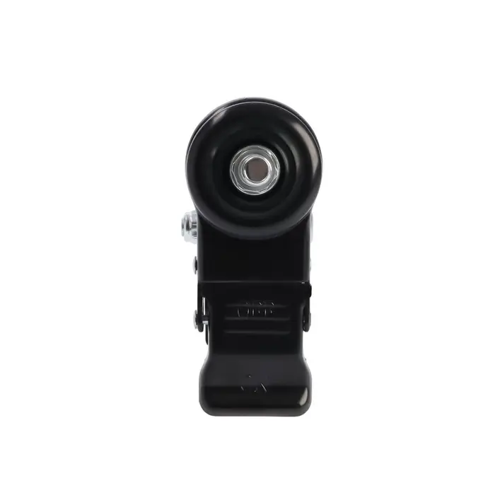 Колесо мебельное ТУНДРА, d=100 мм, поворотное, с футоркой 10&times;25 мм, с тормозом, черное