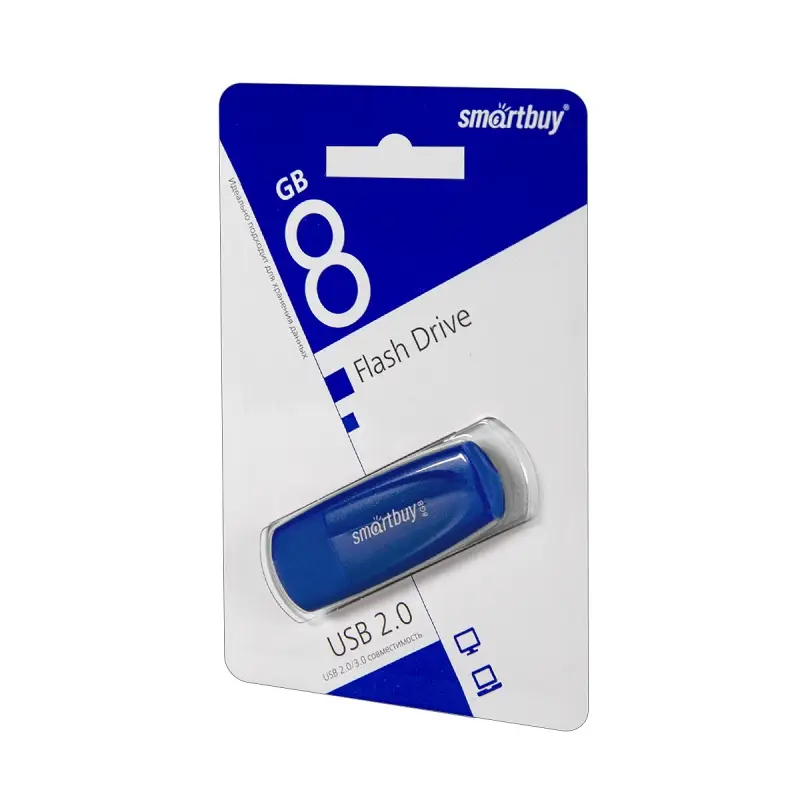 USB накопитель 8 GB USB 2.0 Smart Buy Scout Blue (SB008GB2SCB)