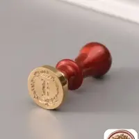 Печать для сургуча с пластиковой ручкой &laquo;Венок с буквой I&raquo;, 2.5&times;2.5&times;6.3 см