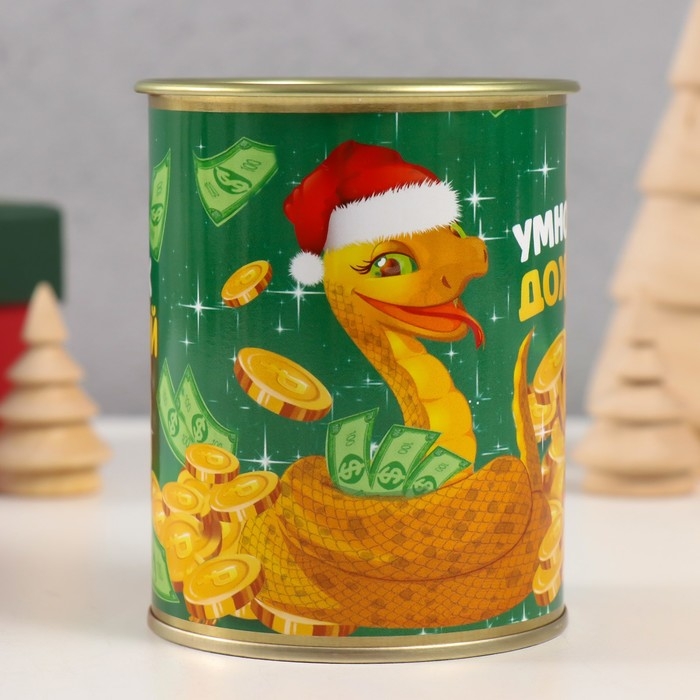 Копилка-банка металл Копилка-банка металл "Успешных накоплений, умножаю доходы"