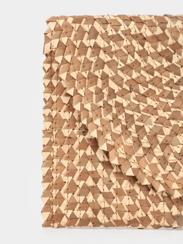 Сумка клатч плетёная из пальмового листа, 28&times;16&times;2 см, золотистая