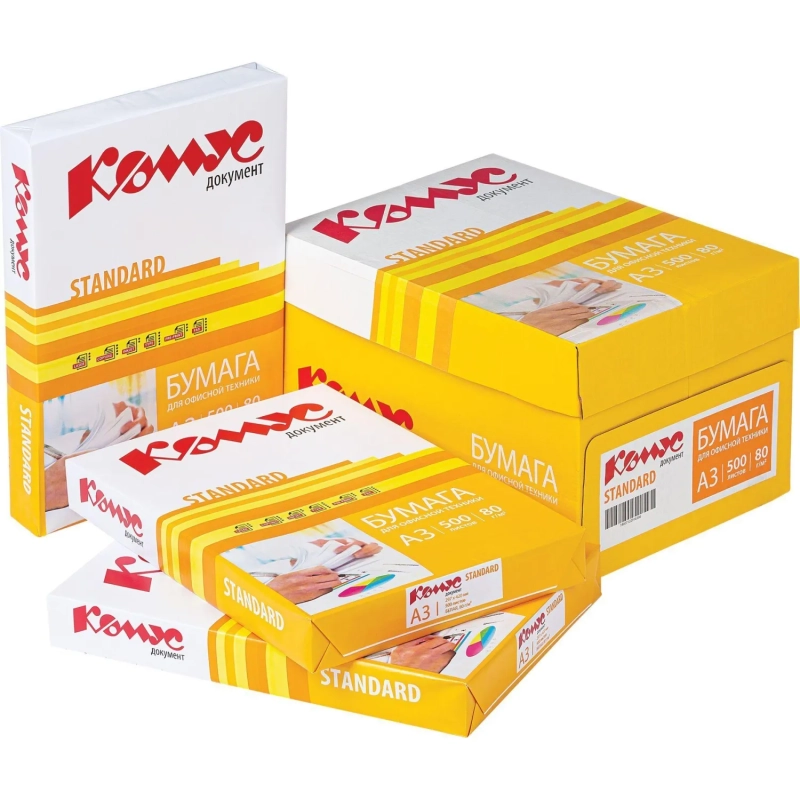 Бумага КОМУС ДОКУМЕНТ Standard (А3, марка С, 80 г/кв.м, 500 л) СПб