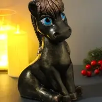 Копилка "Лошадь" 12х14,5х24,5 см, золото
