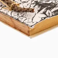 Блокнот в твёрдой обложке плетёный, 48 листов, 14&times;18&times;2 см, чёрно-белый
