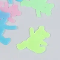 Наклейка фосфорная "Медвежата" с клеевыми подушечками набор 8 шт МИКС 19х13 см