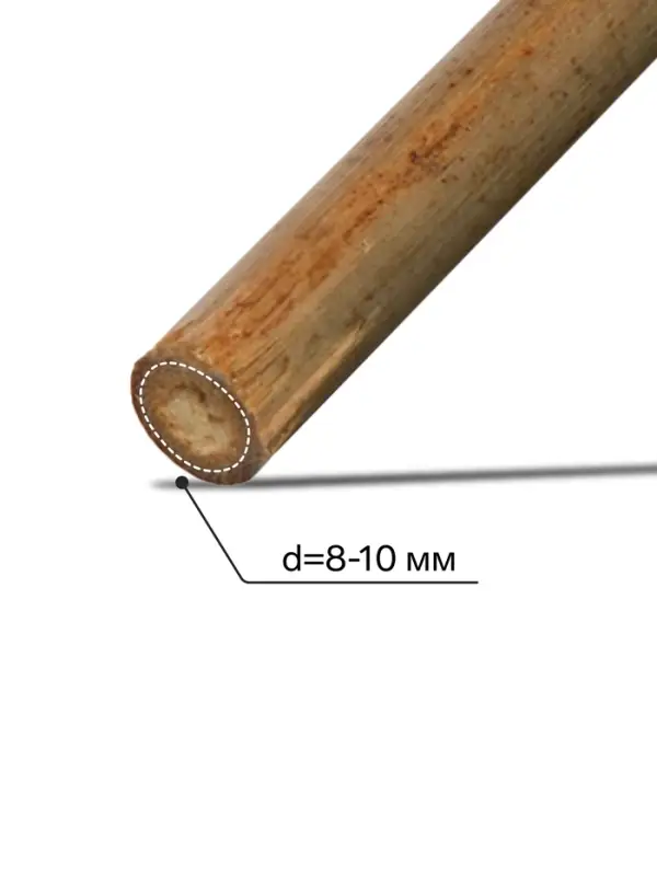 Колышек для подвязки растений, h=75 см, d=8-10 мм, бамбук, Greengo Колышек для подвязки растений, h=75 см, d=8-10 мм, бамбук, Greengo