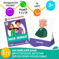 Раздаточные карточки &laquo;Изучаем английский. Моя семья&raquo;, 3+