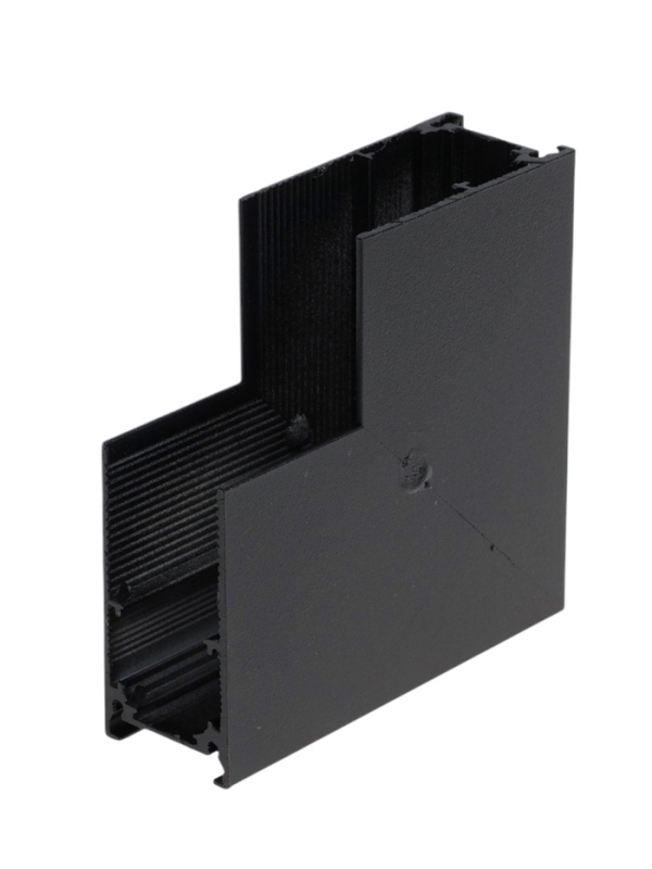 Коннектор угловой для магнитного шинопровода, серия "Broad", открытый монтаж, алюминий